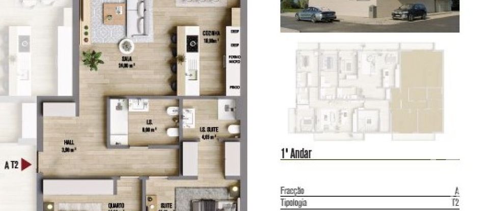 Appartement T2 à Silveira de 116 m²