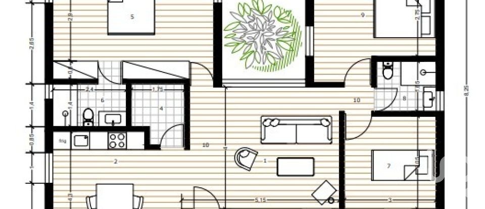 Maison T3 à Pataias e Martingança de 88 m²