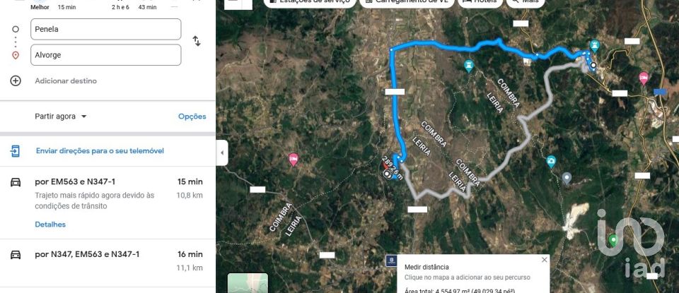 Terreno em Alvorge de 4 550 m²