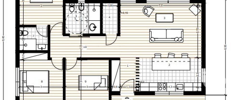 Maison T3 à Pataias e Martingança de 88 m²