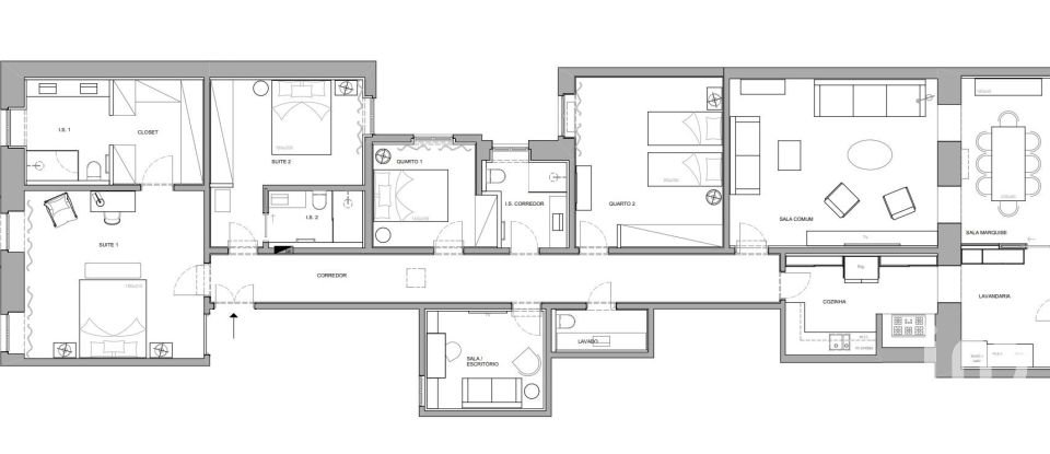 Apartamento T4 em Avenidas Novas de 186 m²
