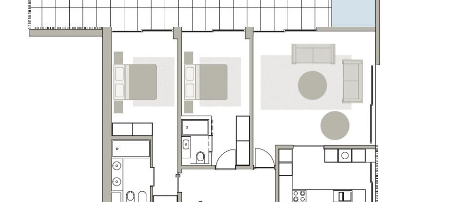 Appartement T2 à Canidelo de 96 m²