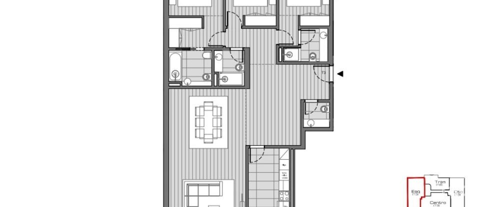 Apartment T3 in Ramalde of 154 m²