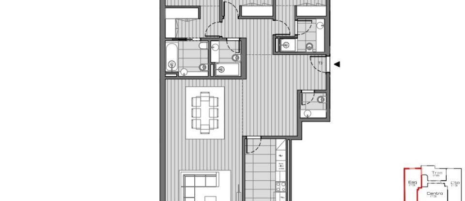 Apartamento T3 em Ramalde de 154 m²