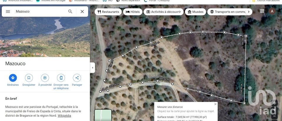 Terrain à Freixo de Espada à Cinta e Mazouco de 7 200 m²