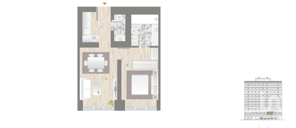 Appartement T1 à Estrela de 49 m²