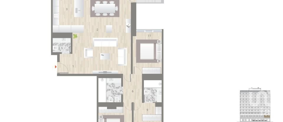 Apartment T3 in Estrela of 148 m²