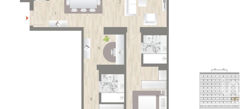 Appartement T2 à Estrela de 116 m²