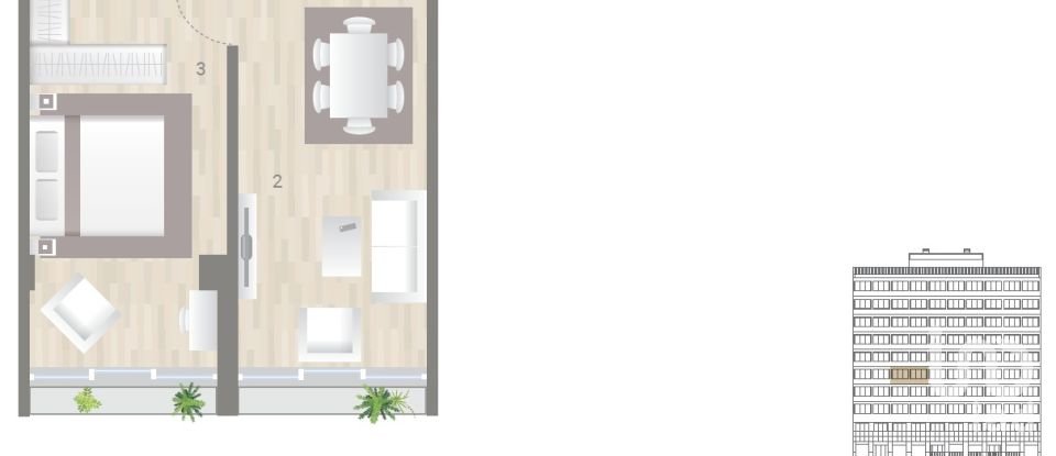 Apartment T1 in Estrela of 56 m²