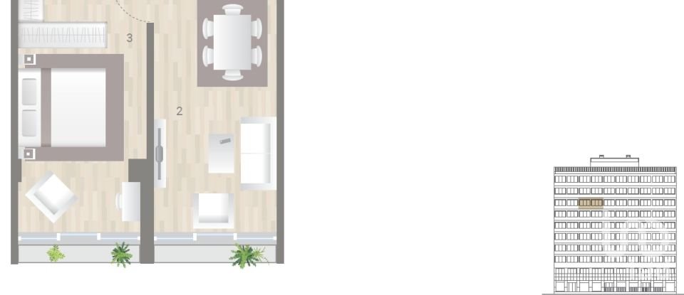 Apartamento T1 em Estrela de 56 m²