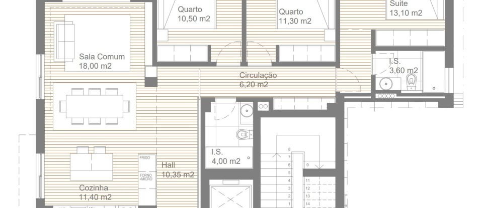 Apartamento T3 em Conceição e Cabanas de Tavira de 116 m²