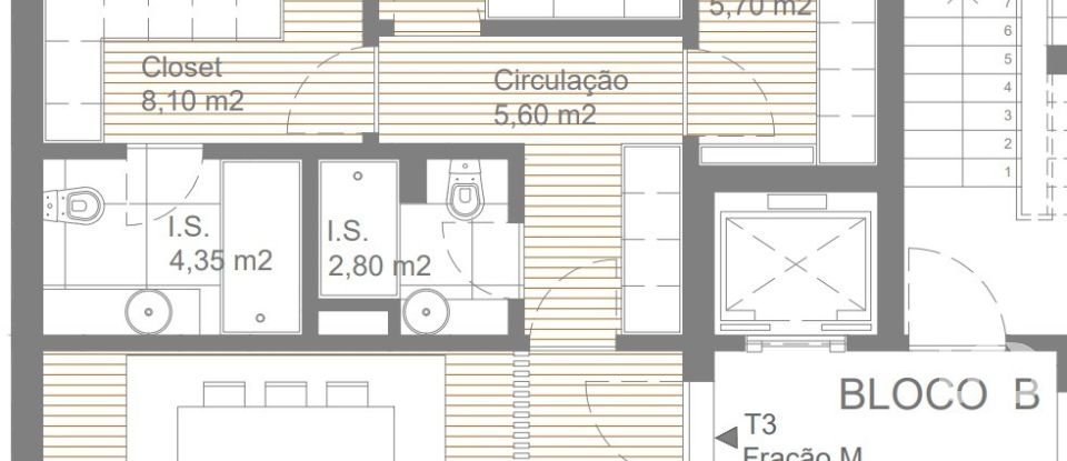 Apartamento T3 em Conceição e Cabanas de Tavira de 117 m²