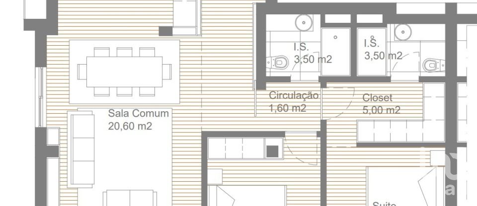 Appartement T2 à Conceição e Cabanas de Tavira de 90 m²