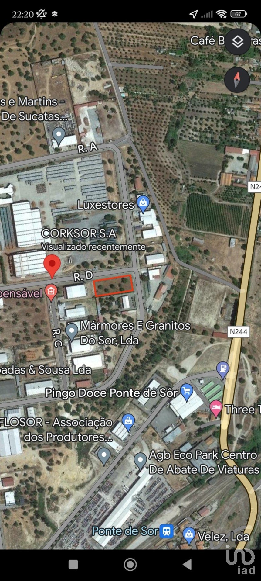 Terreno em Ponte de Sor, Tramaga e Vale de Açor de 3 346 m²