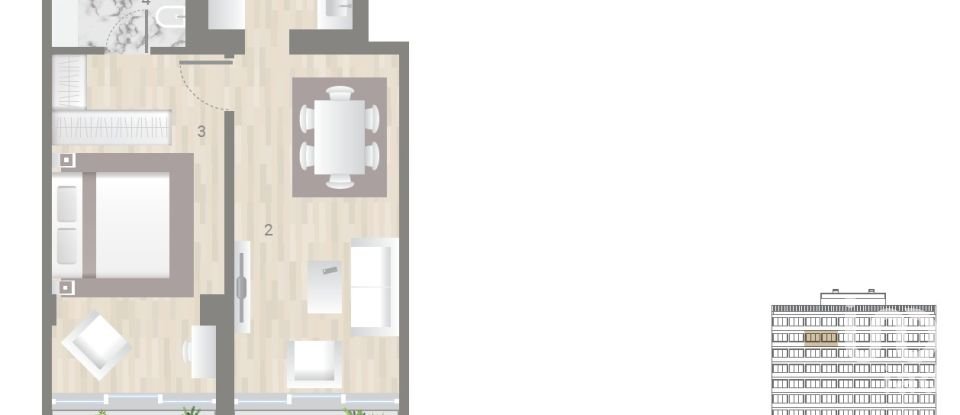 Apartamento T1 em Estrela de 56 m²