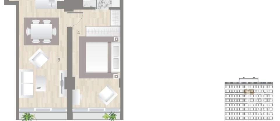 Apartment T1 in Estrela of 60 m²