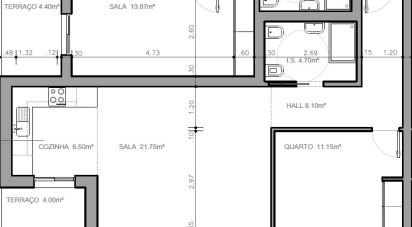 Appartement T1 à Vila Real de Santo António de 63 m²