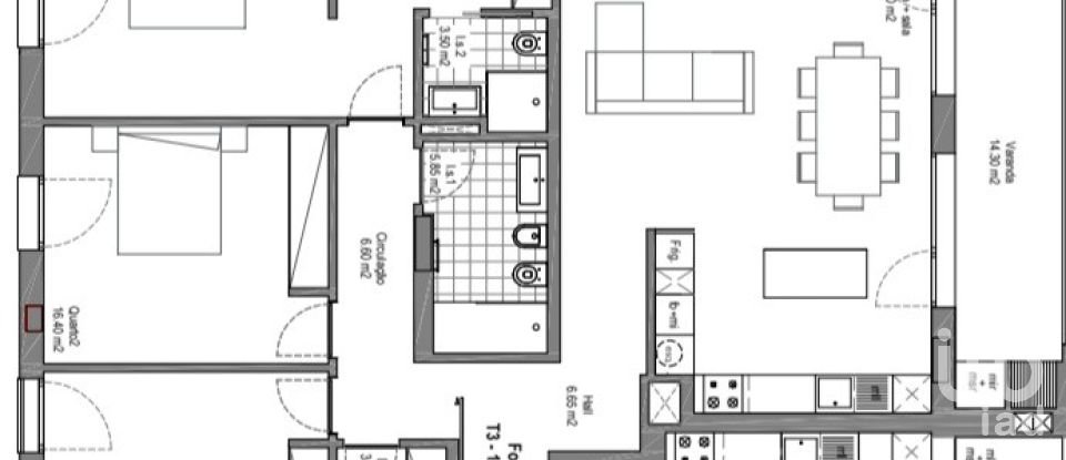 Apartamento T3 em Marrazes e Barosa de 148 m²
