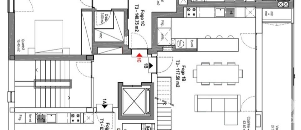 Appartement T3 à Marrazes e Barosa de 148 m²