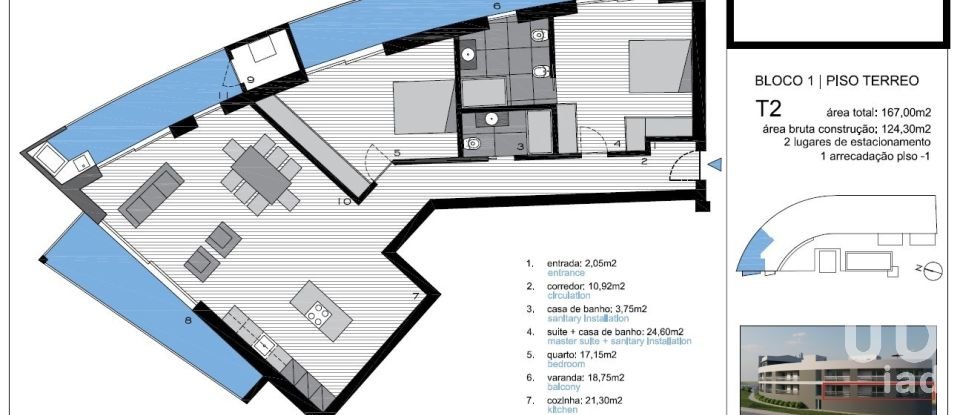 Apartamento T2 em Silveira de 167 m²