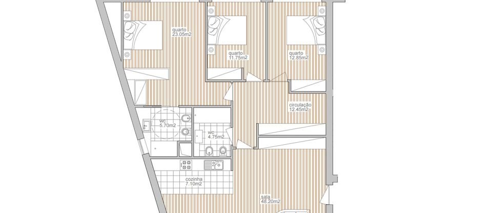 Apartamento T3 em Ferreiros E Gondizalves de 139 m²