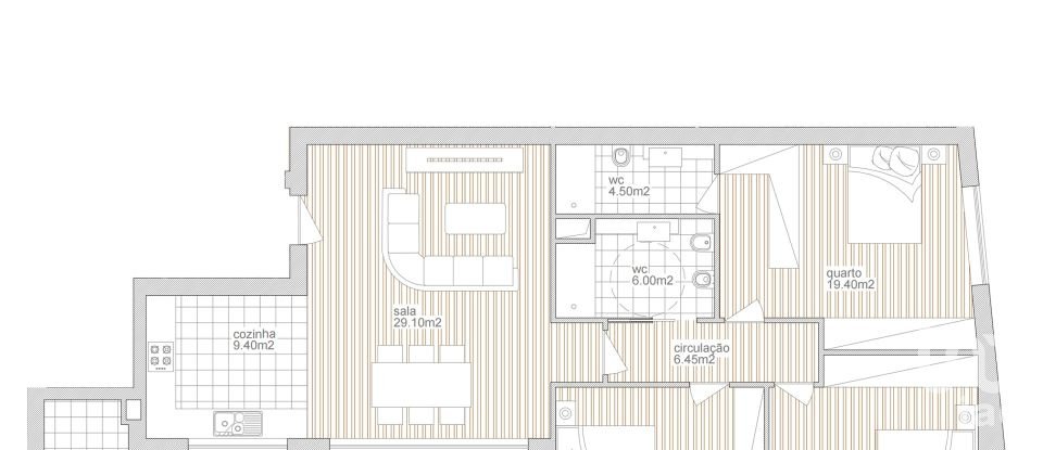 Apartamento T3 em Ferreiros E Gondizalves de 123 m²