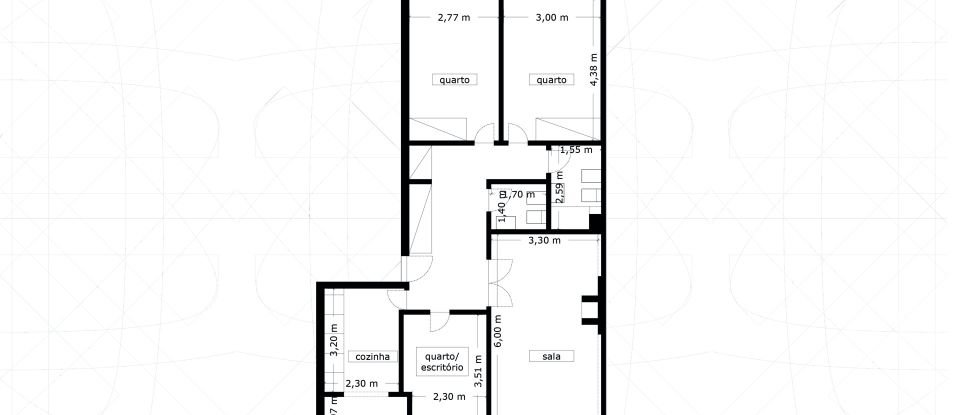 Apartamento T3 em Espinho de 100 m²