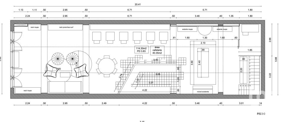 Café / snack-bar em Misericórdia de 162 m²