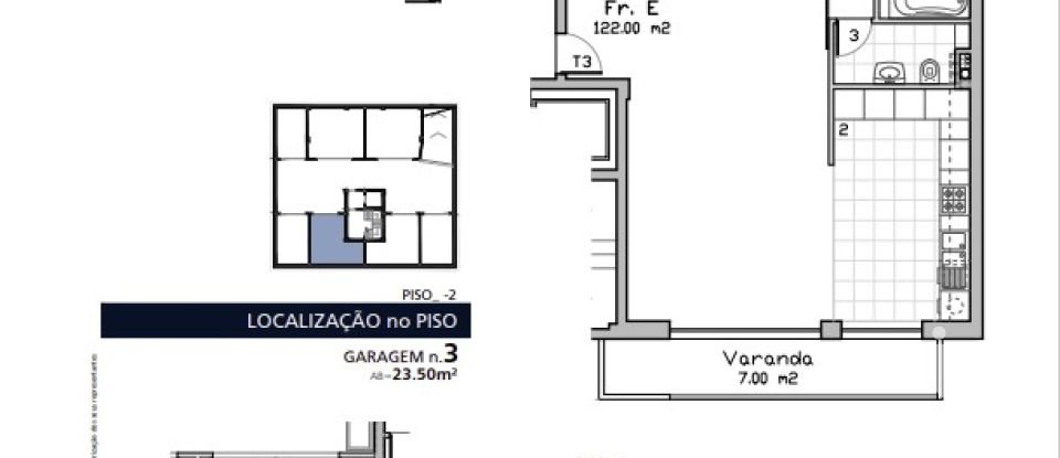 Appartement T3 à Leiria, Pousos, Barreira e Cortes de 122 m²