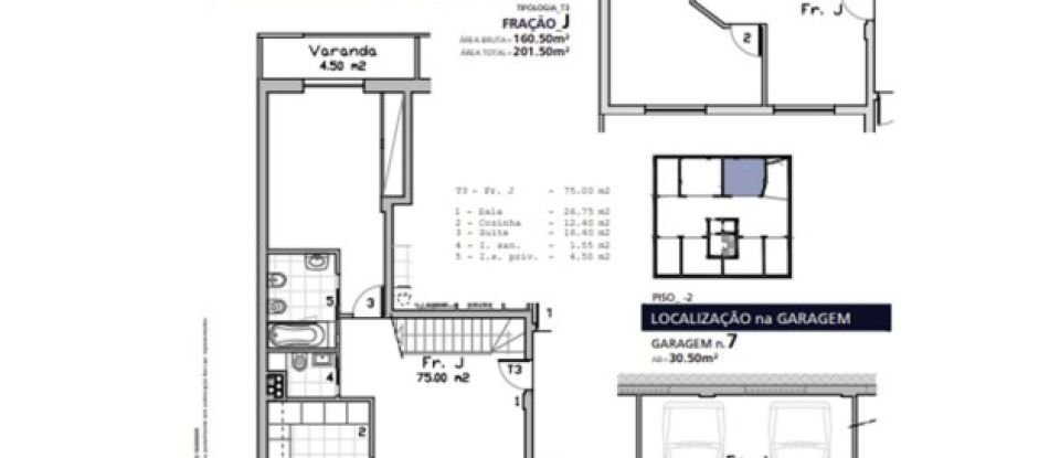 Apartment T3 in Leiria, Pousos, Barreira e Cortes of 132 m²