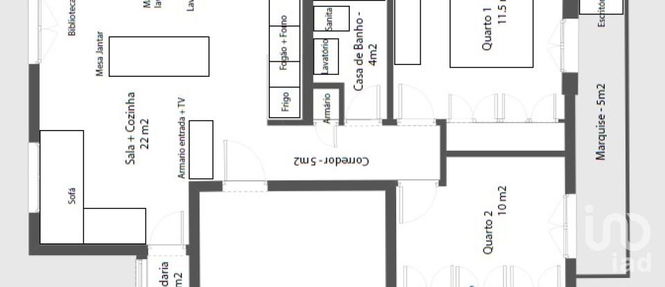 Apartamento T2 em Campo de Ourique de 75 m²