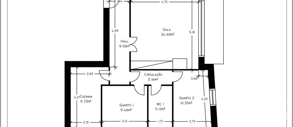 Appartement T2 à Esposende, Marinhas e Gandra de 115 m²