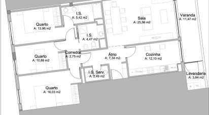 Apartamento T3 em Vila do Conde de 138 m²