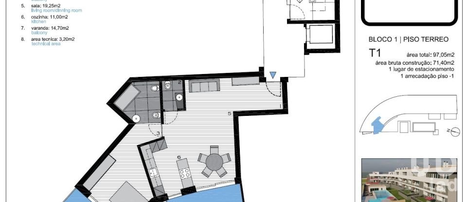 Appartement T1 à Silveira de 98 m²