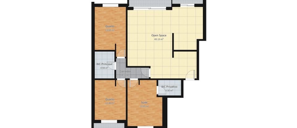 Apartamento T3 em Tavarede de 138 m²