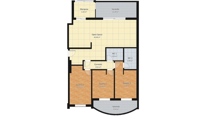 Apartamento T3 em Tavarede de 146 m²