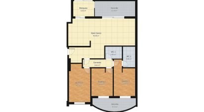Appartement T3 à Tavarede de 146 m²