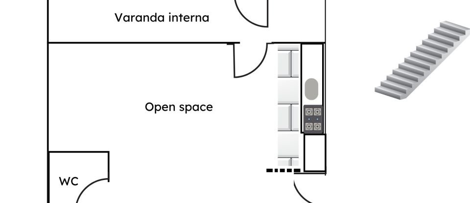 Apartment T2 in Custóias, Leça do Balio e Guifões of 83 m²