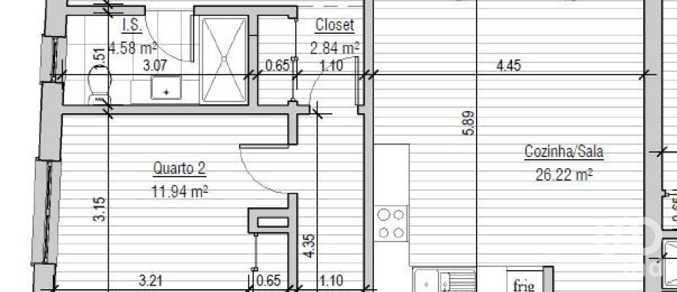 Apartment T3 in Ferrel of 115 m²