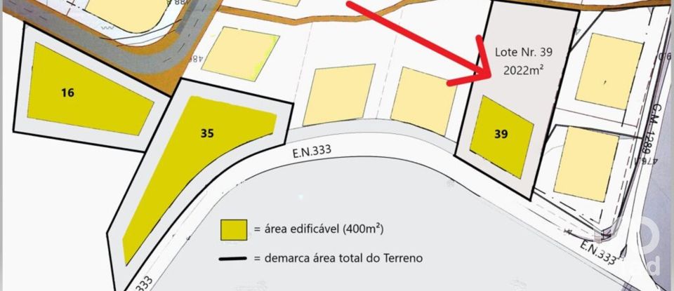 Terreno em Cambra e Carvalhal de Vermilhas de 2 022 m²