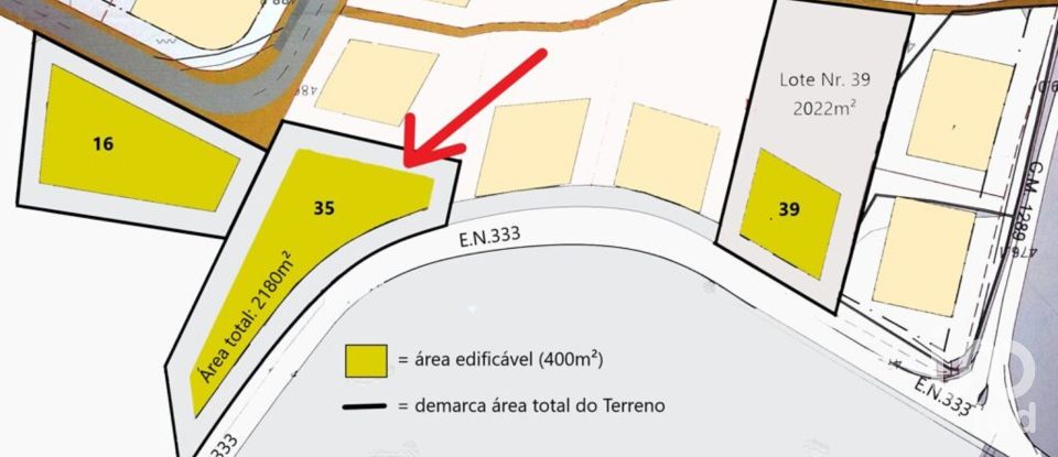 Terreno em Cambra e Carvalhal de Vermilhas de 2 180 m²
