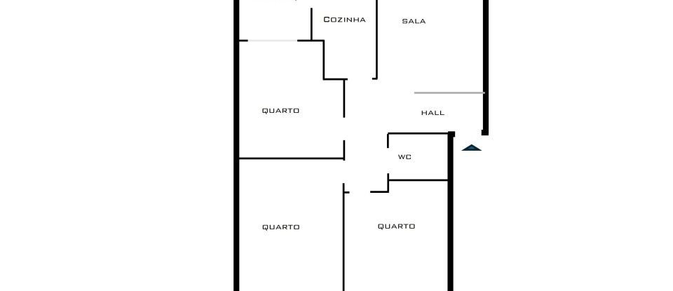 Appartement T3 à Espinho de 75 m²
