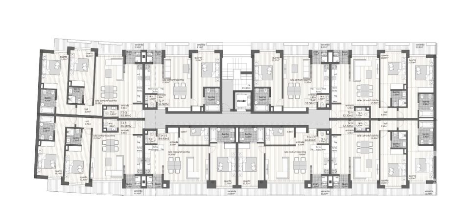 Apartamento T2 em Rio Tinto de 87 m²