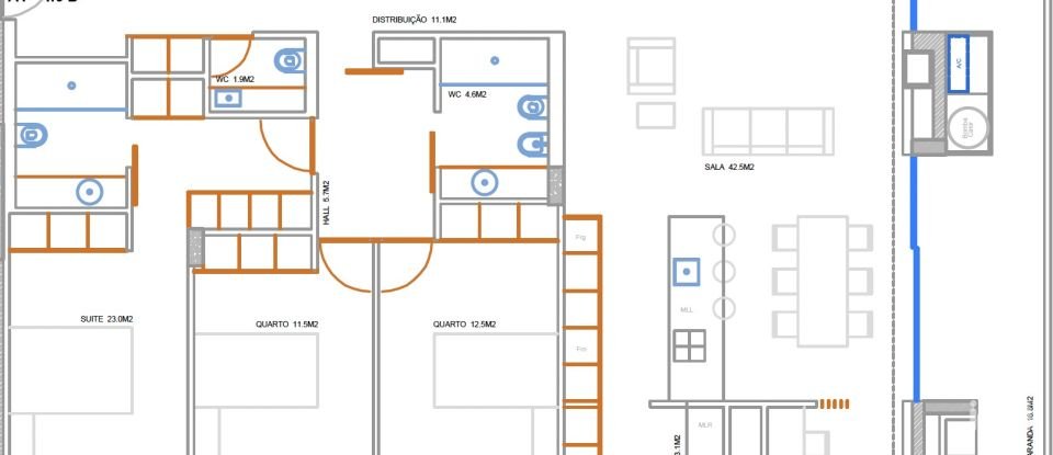 Appartement T3 à Ramalde de 137 m²