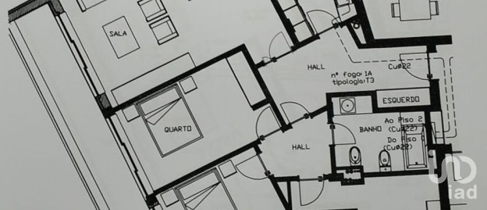 Appartement T3 à Vila do Conde de 124 m²