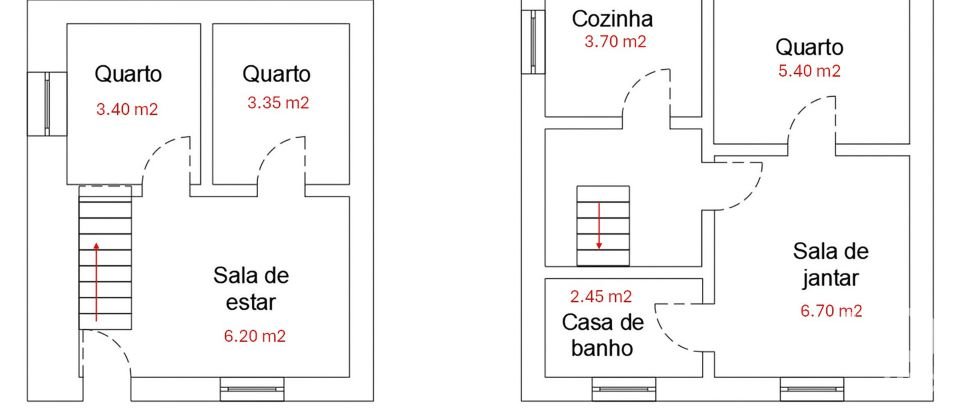 Maison T3 à Janeiro de Cima e Bogas de Baixo de 50 m²