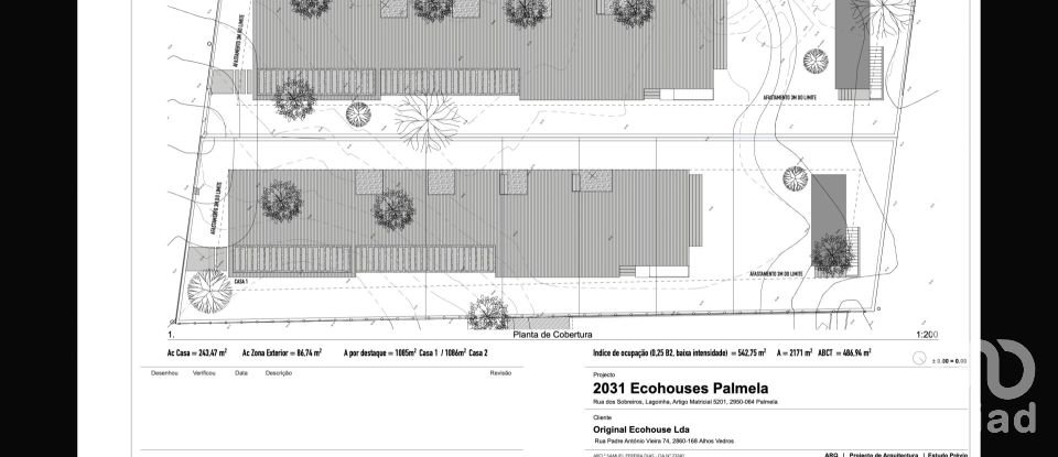 Terrain à Palmela de 1 086 m²