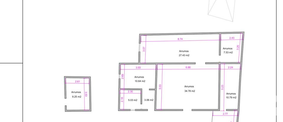 Maison de village T2 à Vila Nova de 223 m²