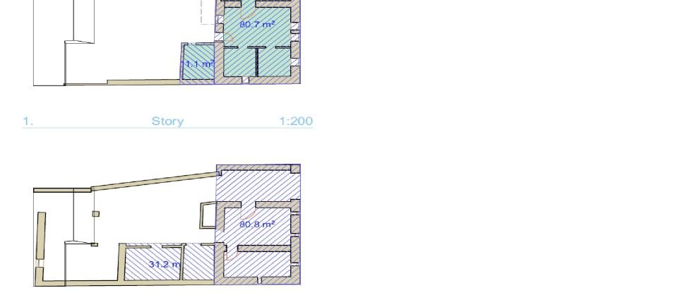 Maison traditionnelle T1 à Gândaras de 160 m²