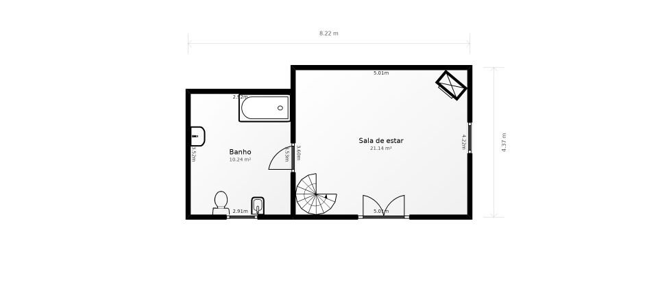 Casa de Campo T2 em Castelo de 52 m²